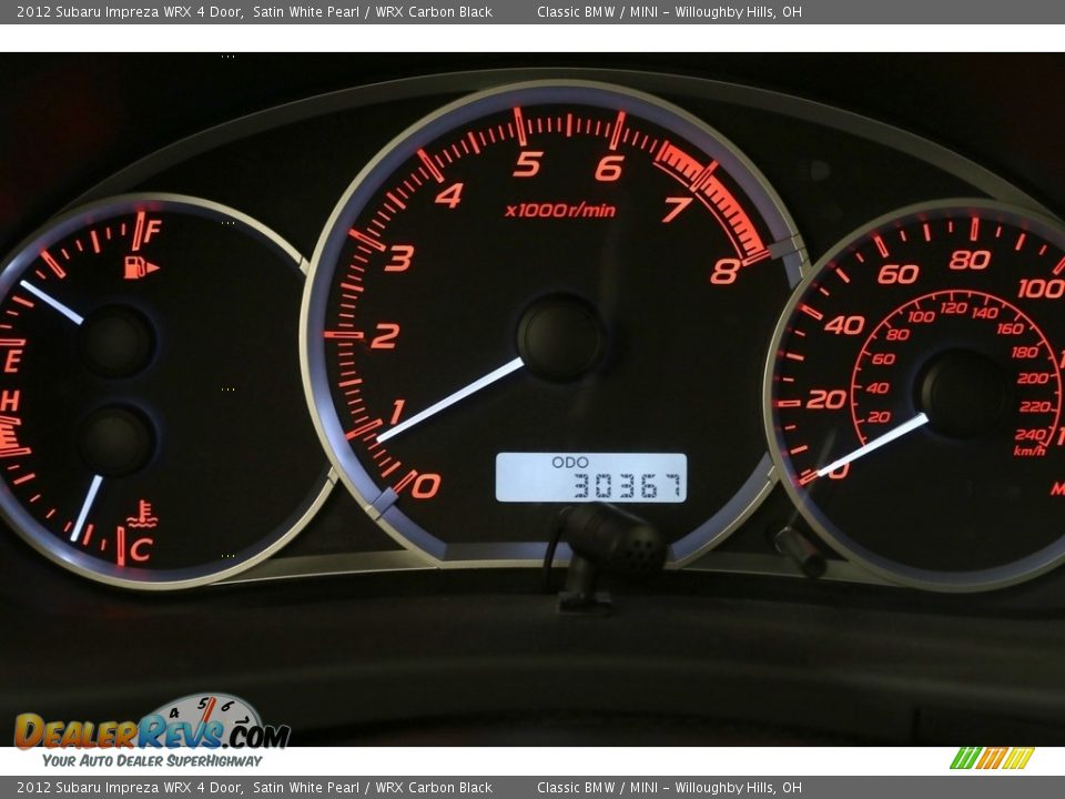 2012 Subaru Impreza WRX 4 Door Satin White Pearl / WRX Carbon Black Photo #7