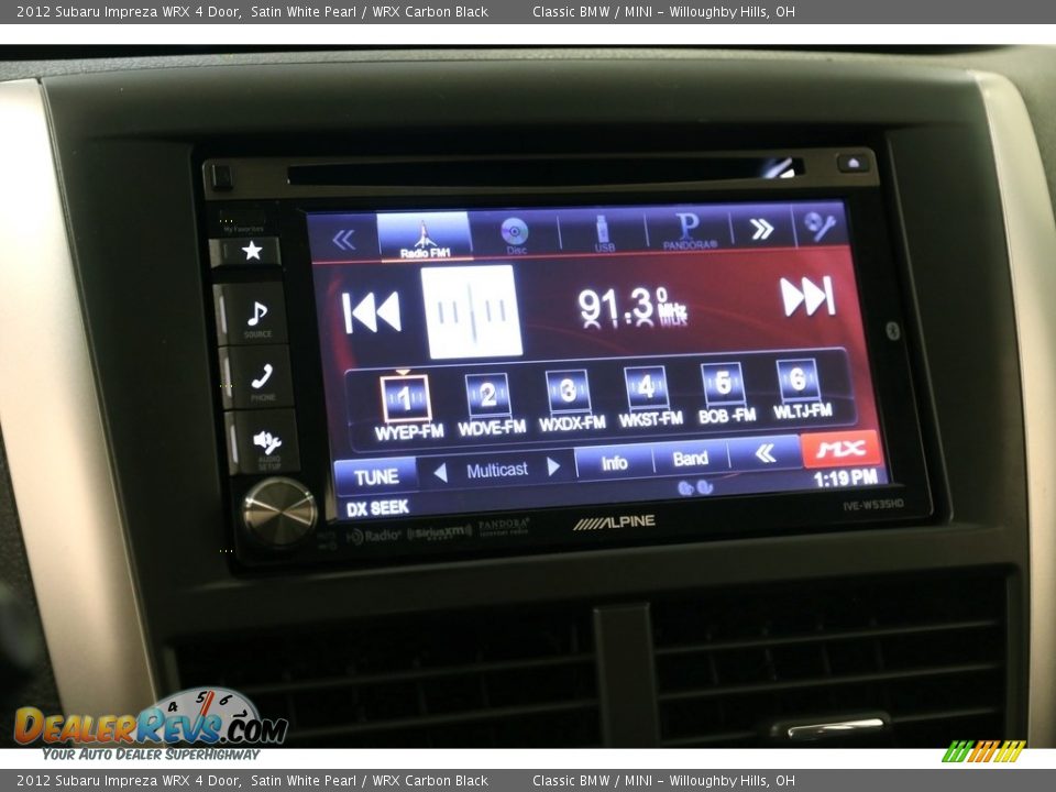 2012 Subaru Impreza WRX 4 Door Satin White Pearl / WRX Carbon Black Photo #9