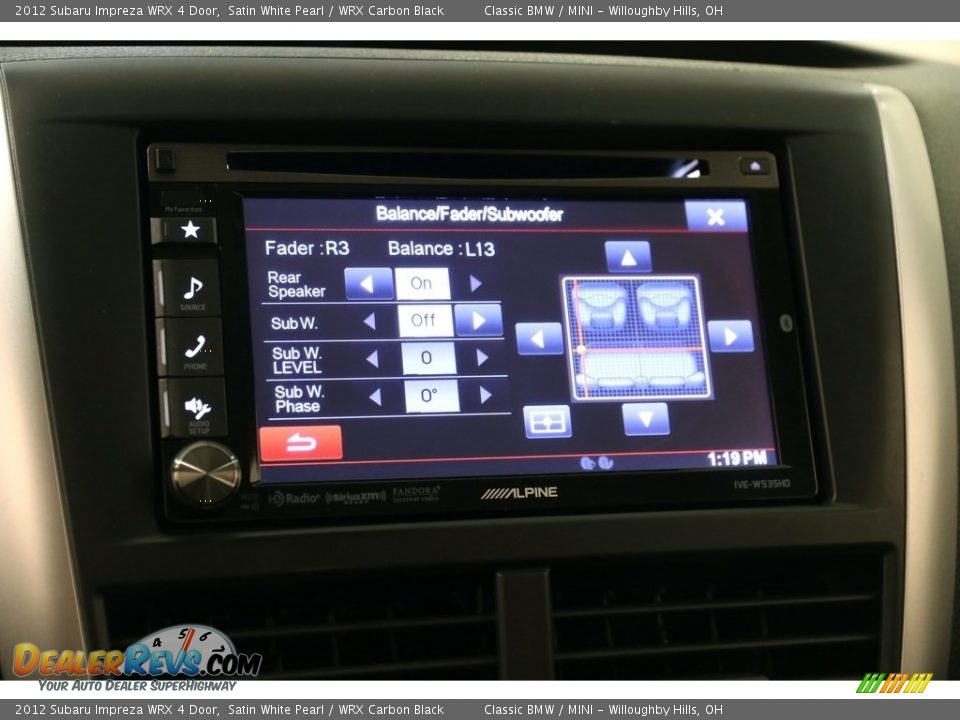 2012 Subaru Impreza WRX 4 Door Satin White Pearl / WRX Carbon Black Photo #11