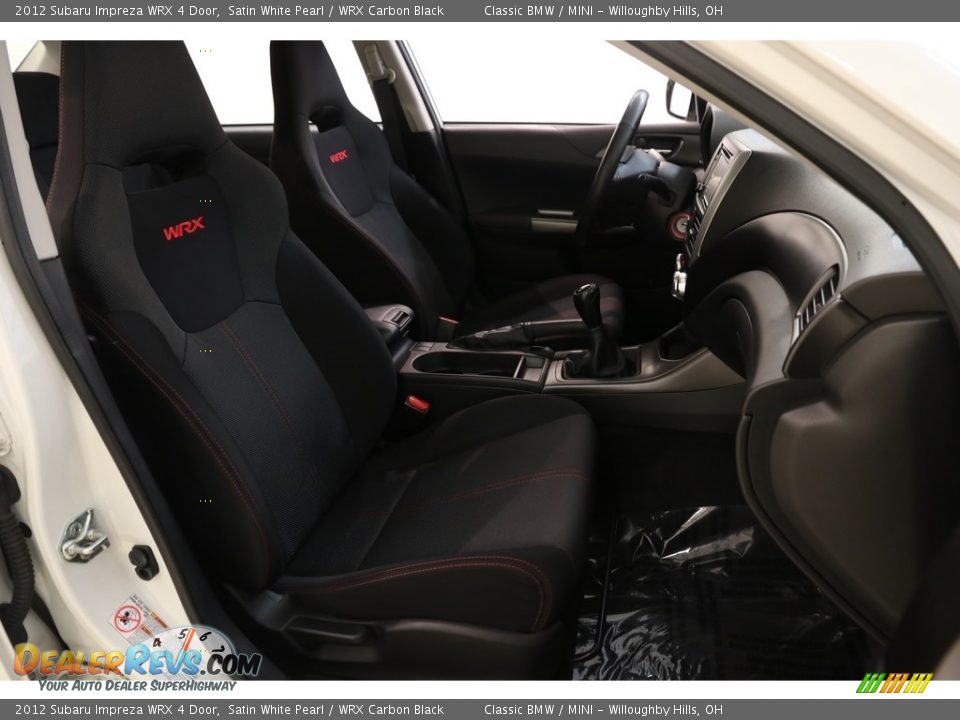 2012 Subaru Impreza WRX 4 Door Satin White Pearl / WRX Carbon Black Photo #15