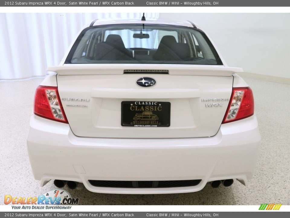 2012 Subaru Impreza WRX 4 Door Satin White Pearl / WRX Carbon Black Photo #18