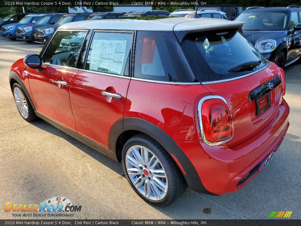 2019 Mini Hardtop Cooper S 4 Door Chili Red / Carbon Black Photo #3