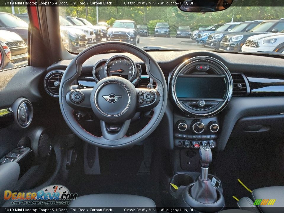 2019 Mini Hardtop Cooper S 4 Door Chili Red / Carbon Black Photo #6