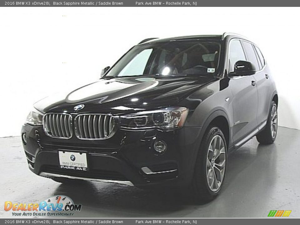 2016 BMW X3 xDrive28i Black Sapphire Metallic / Saddle Brown Photo #1