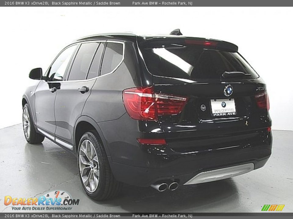 2016 BMW X3 xDrive28i Black Sapphire Metallic / Saddle Brown Photo #2
