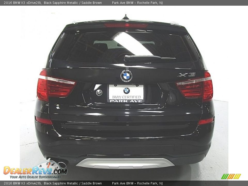 2016 BMW X3 xDrive28i Black Sapphire Metallic / Saddle Brown Photo #3