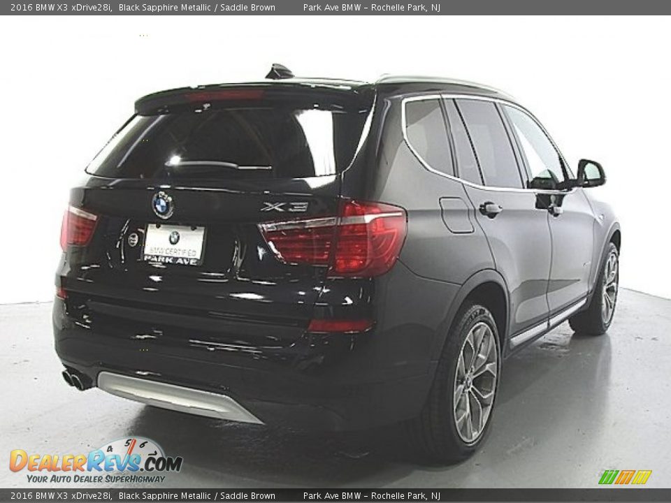 2016 BMW X3 xDrive28i Black Sapphire Metallic / Saddle Brown Photo #4
