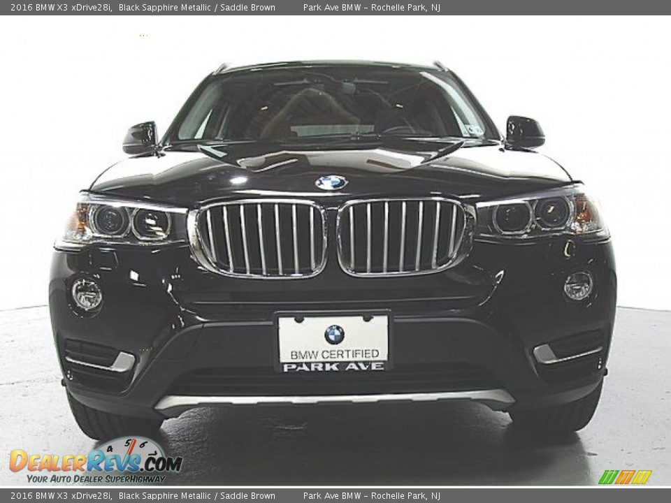 2016 BMW X3 xDrive28i Black Sapphire Metallic / Saddle Brown Photo #7