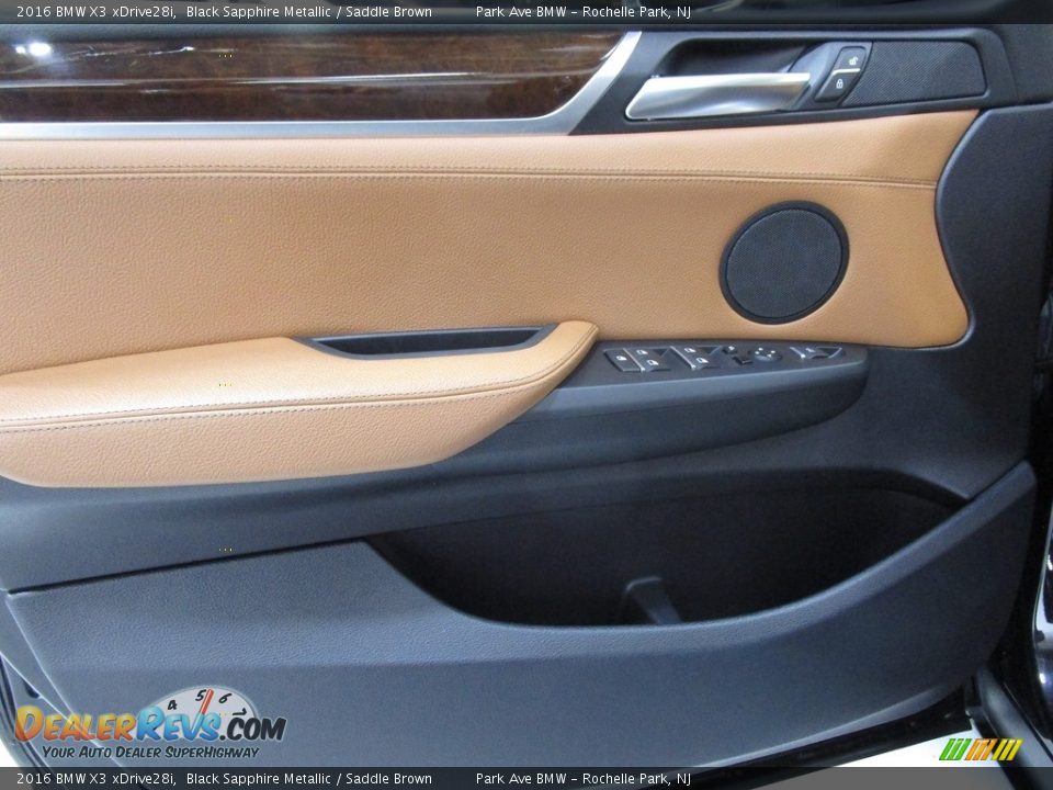 2016 BMW X3 xDrive28i Black Sapphire Metallic / Saddle Brown Photo #8