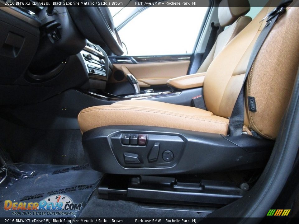 2016 BMW X3 xDrive28i Black Sapphire Metallic / Saddle Brown Photo #10