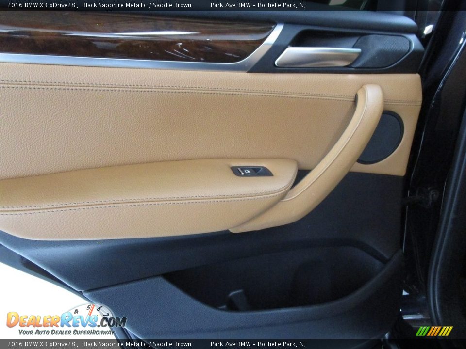 2016 BMW X3 xDrive28i Black Sapphire Metallic / Saddle Brown Photo #11
