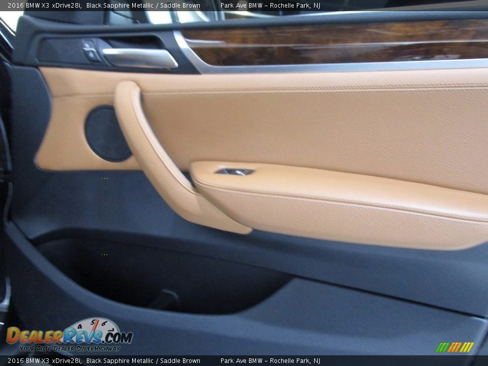 2016 BMW X3 xDrive28i Black Sapphire Metallic / Saddle Brown Photo #14