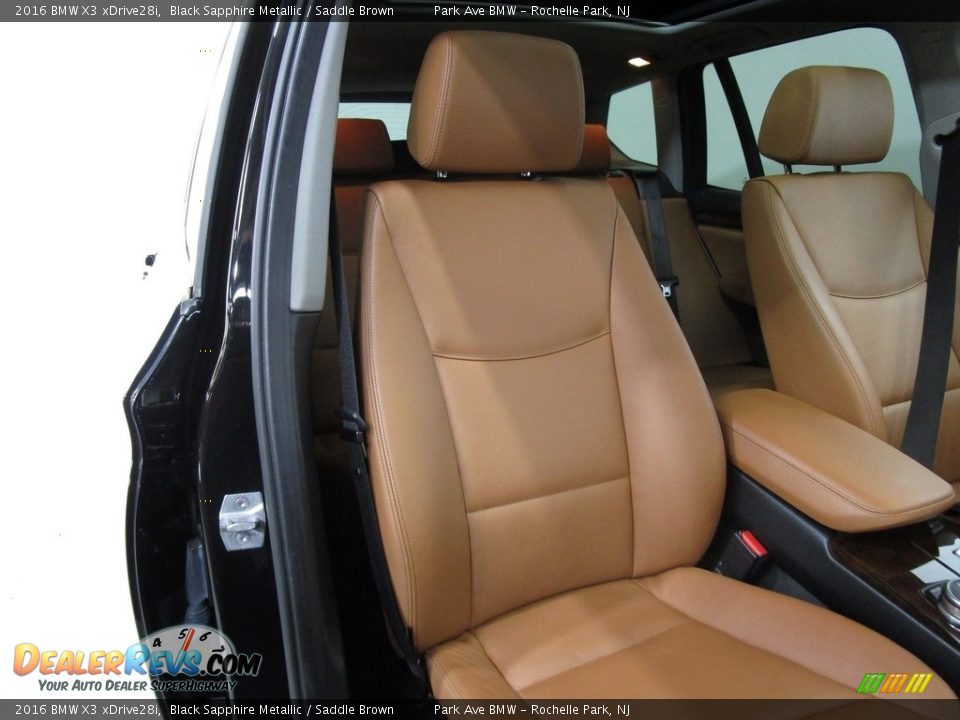 2016 BMW X3 xDrive28i Black Sapphire Metallic / Saddle Brown Photo #15
