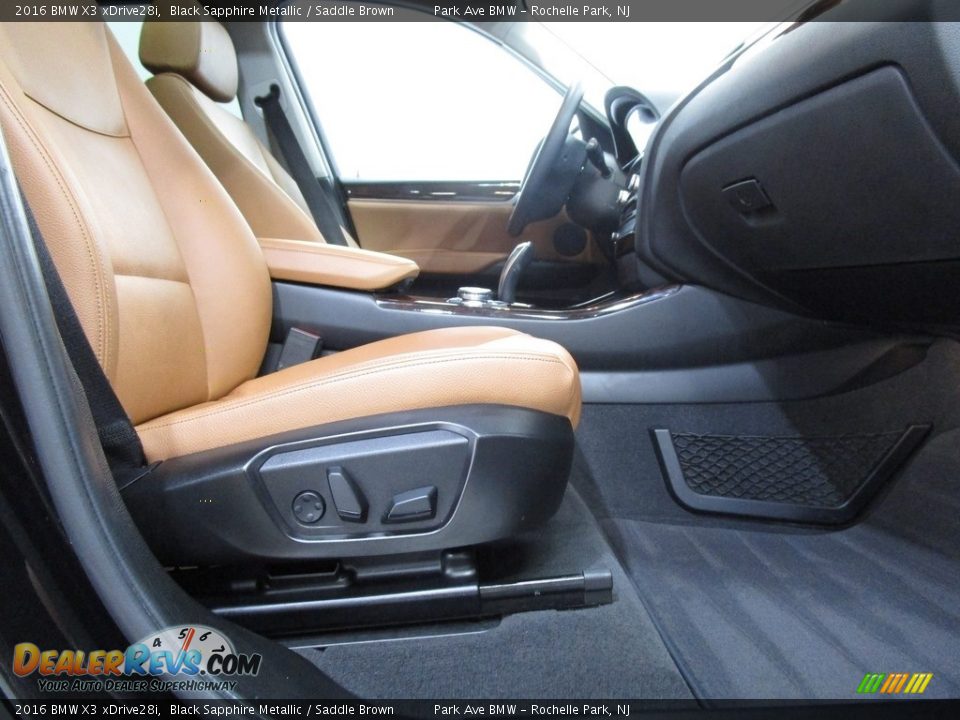 2016 BMW X3 xDrive28i Black Sapphire Metallic / Saddle Brown Photo #16