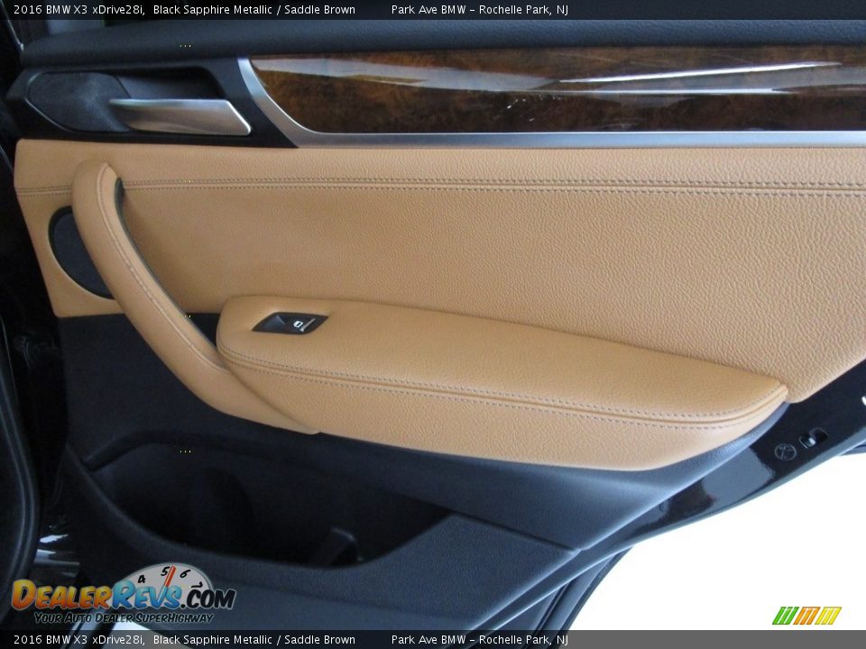 2016 BMW X3 xDrive28i Black Sapphire Metallic / Saddle Brown Photo #17