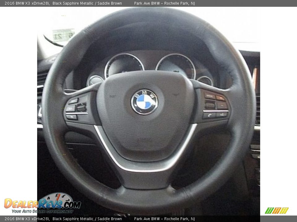 2016 BMW X3 xDrive28i Black Sapphire Metallic / Saddle Brown Photo #23