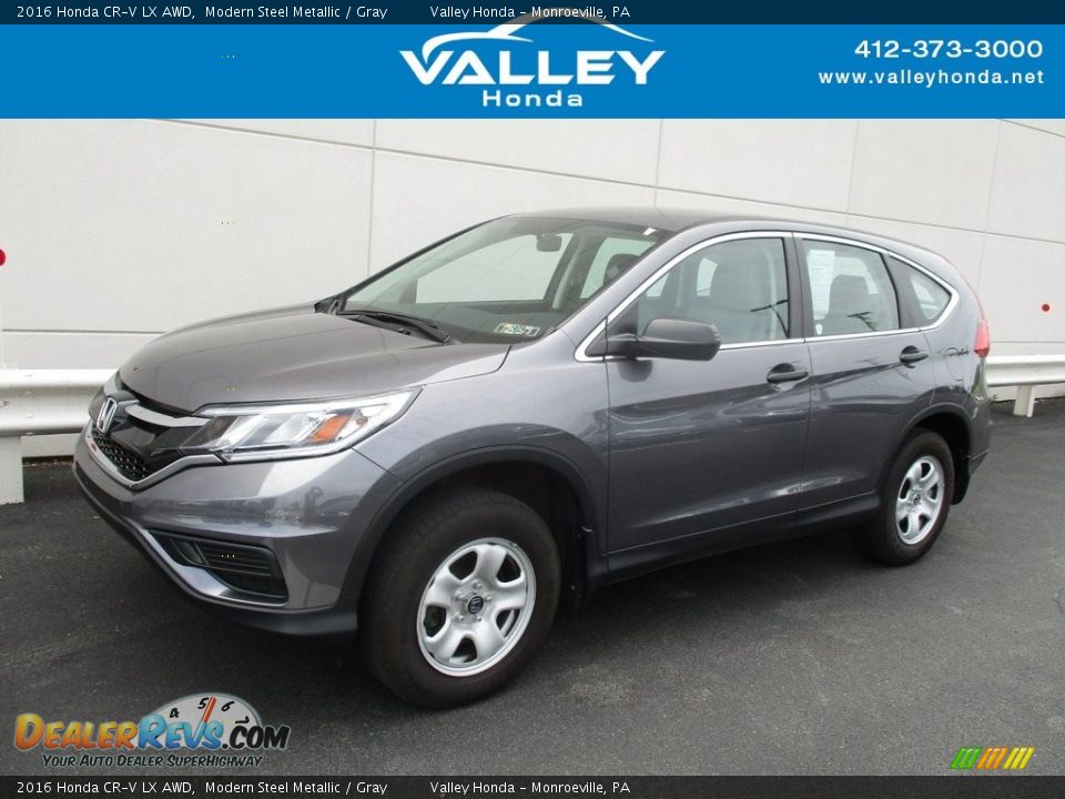 2016 Honda CR-V LX AWD Modern Steel Metallic / Gray Photo #1