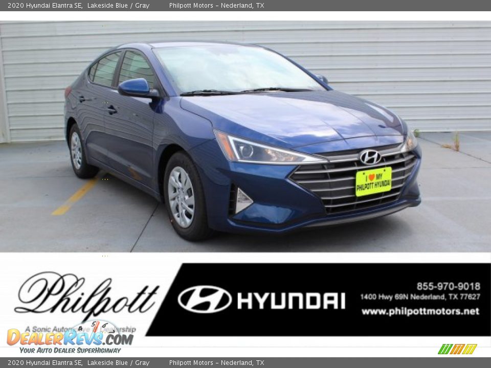 2020 Hyundai Elantra SE Lakeside Blue / Gray Photo #1