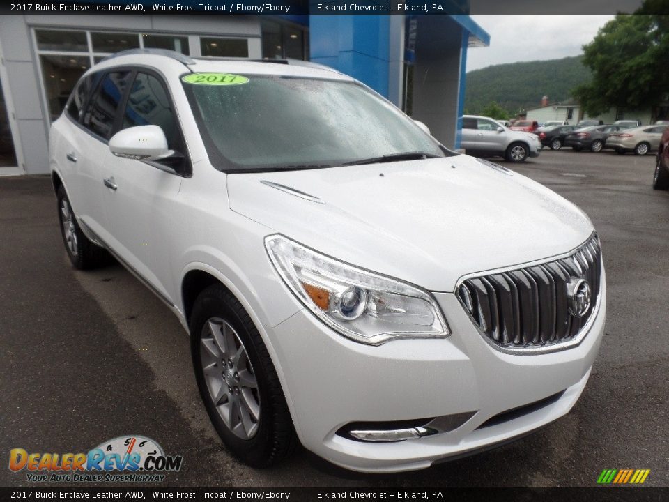 2017 Buick Enclave Leather AWD White Frost Tricoat / Ebony/Ebony Photo #1