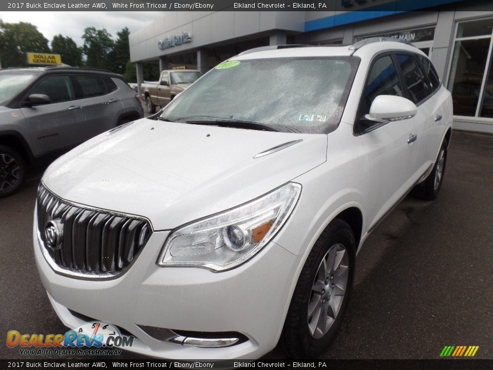 2017 Buick Enclave Leather AWD White Frost Tricoat / Ebony/Ebony Photo #3