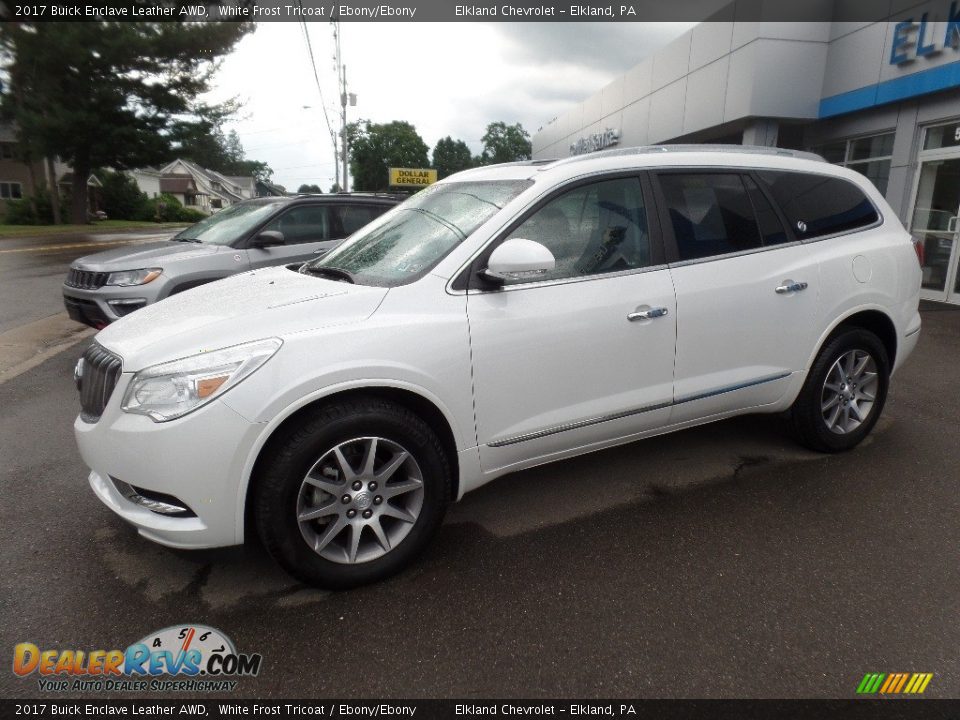 2017 Buick Enclave Leather AWD White Frost Tricoat / Ebony/Ebony Photo #4