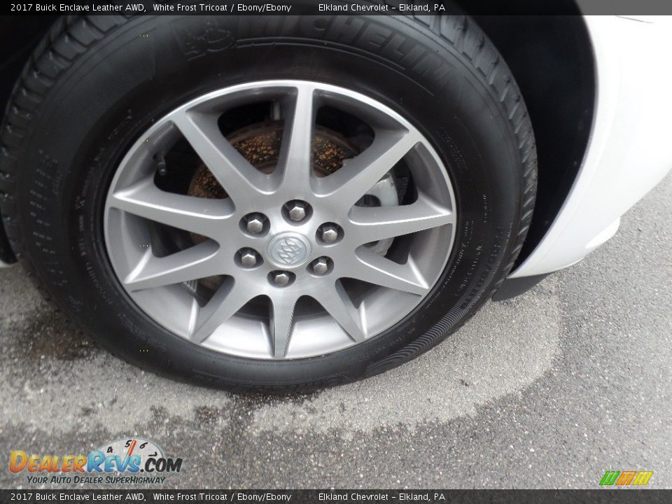 2017 Buick Enclave Leather AWD White Frost Tricoat / Ebony/Ebony Photo #10