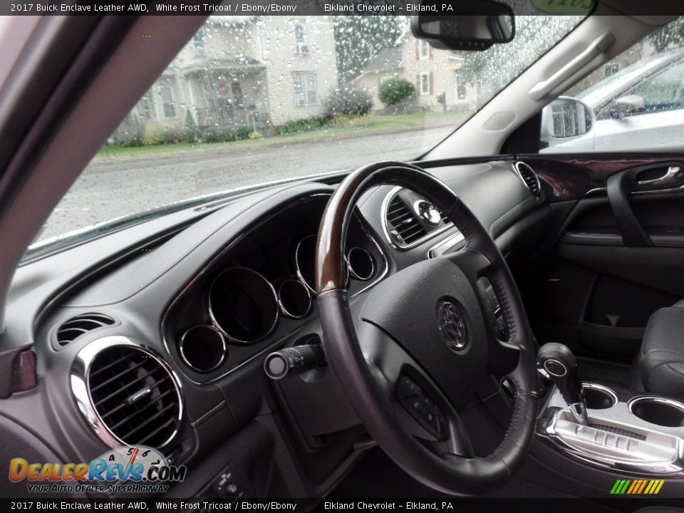 2017 Buick Enclave Leather AWD White Frost Tricoat / Ebony/Ebony Photo #19