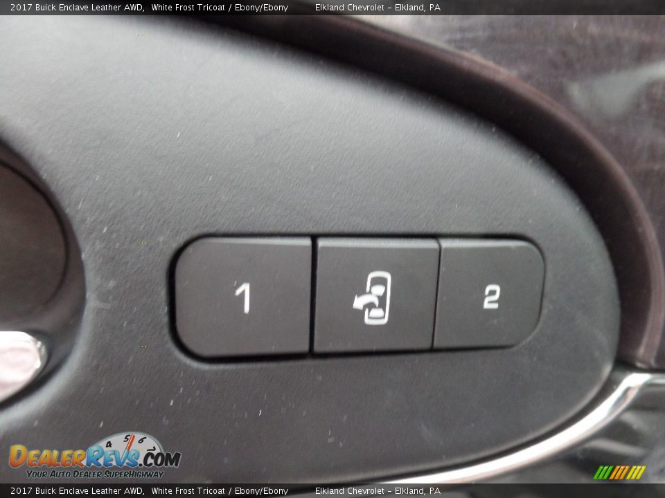2017 Buick Enclave Leather AWD White Frost Tricoat / Ebony/Ebony Photo #21