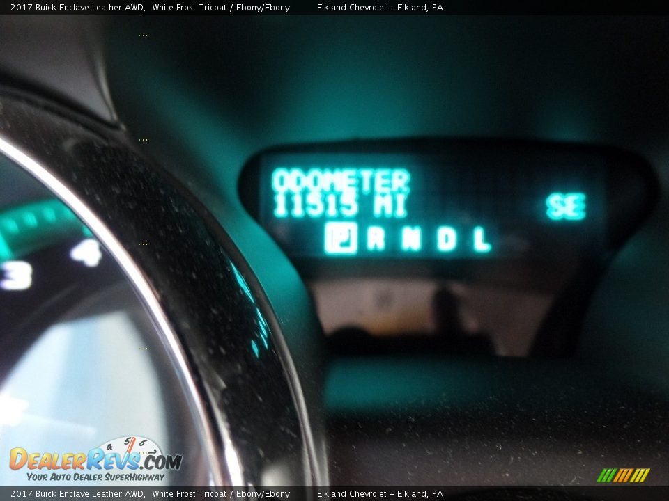 2017 Buick Enclave Leather AWD White Frost Tricoat / Ebony/Ebony Photo #23