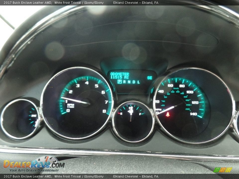 2017 Buick Enclave Leather AWD White Frost Tricoat / Ebony/Ebony Photo #24