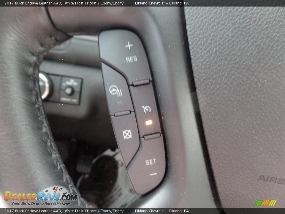 2017 Buick Enclave Leather AWD White Frost Tricoat / Ebony/Ebony Photo #26
