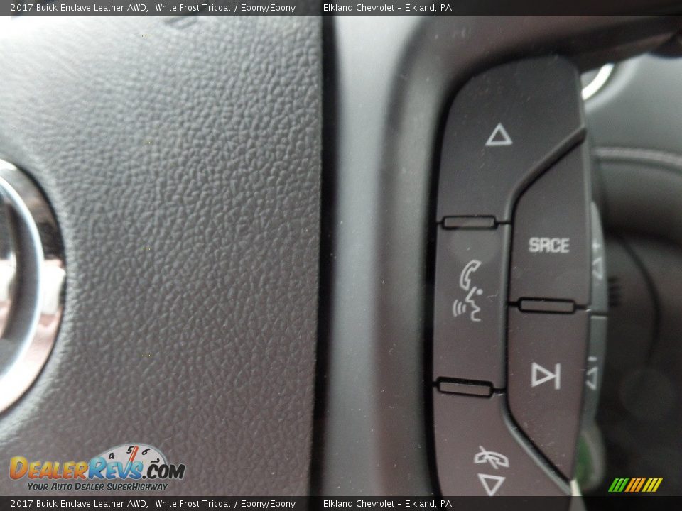 2017 Buick Enclave Leather AWD White Frost Tricoat / Ebony/Ebony Photo #27