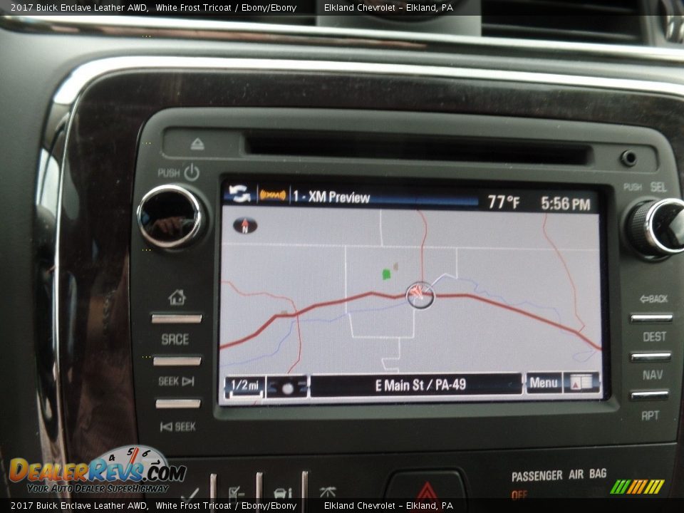 2017 Buick Enclave Leather AWD White Frost Tricoat / Ebony/Ebony Photo #30