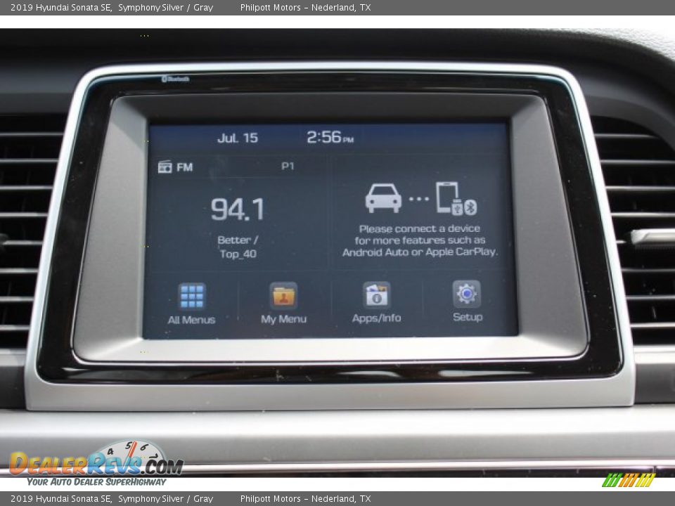 2019 Hyundai Sonata SE Symphony Silver / Gray Photo #16