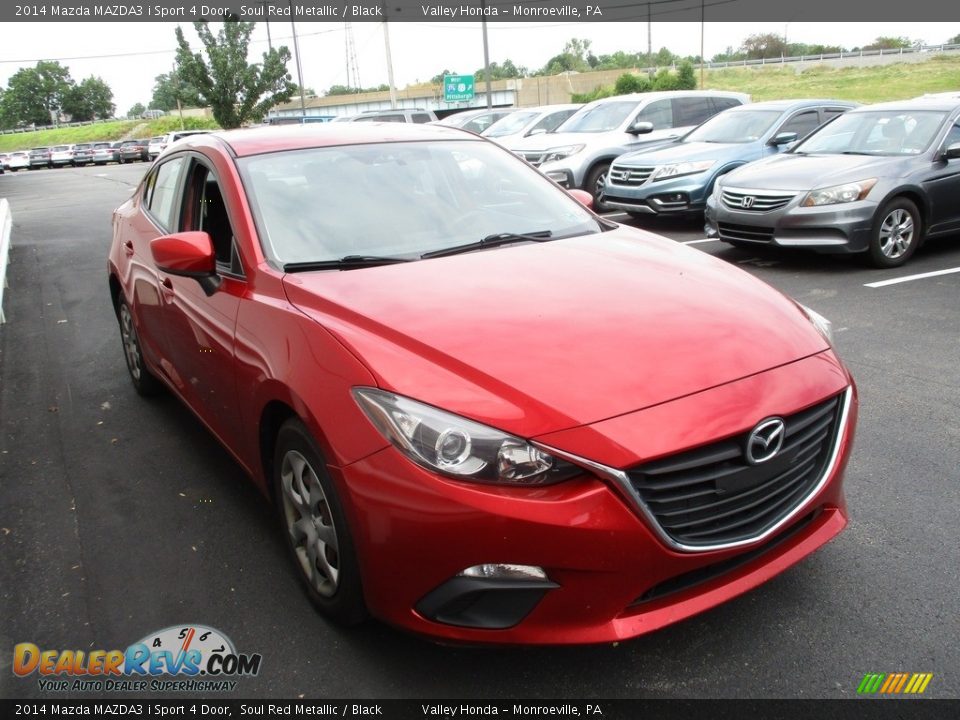 2014 Mazda MAZDA3 i Sport 4 Door Soul Red Metallic / Black Photo #6