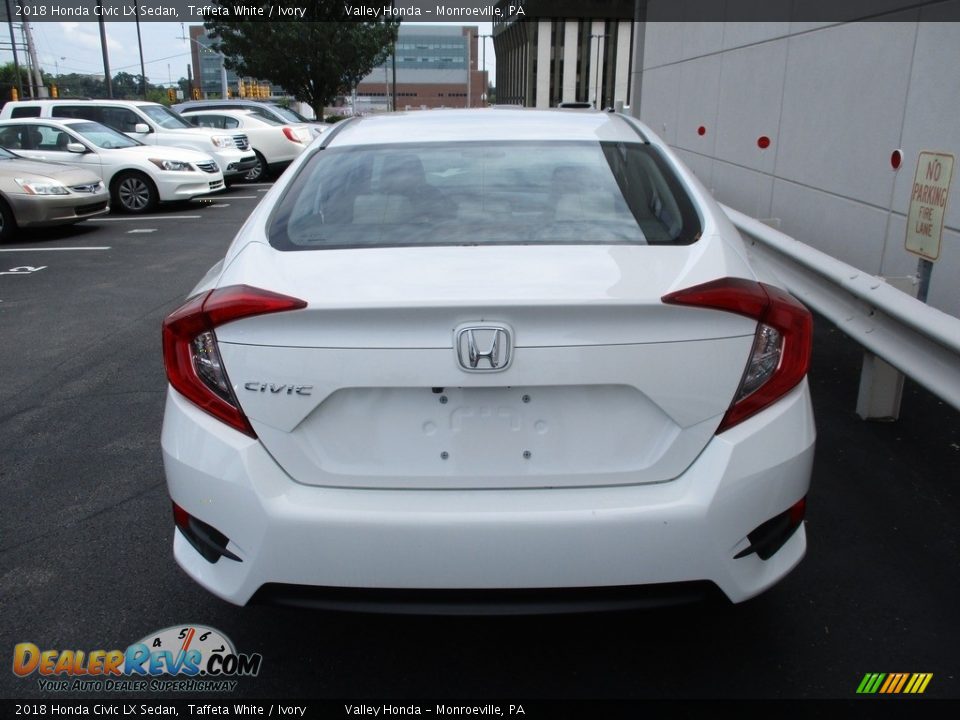 2018 Honda Civic LX Sedan Taffeta White / Ivory Photo #4