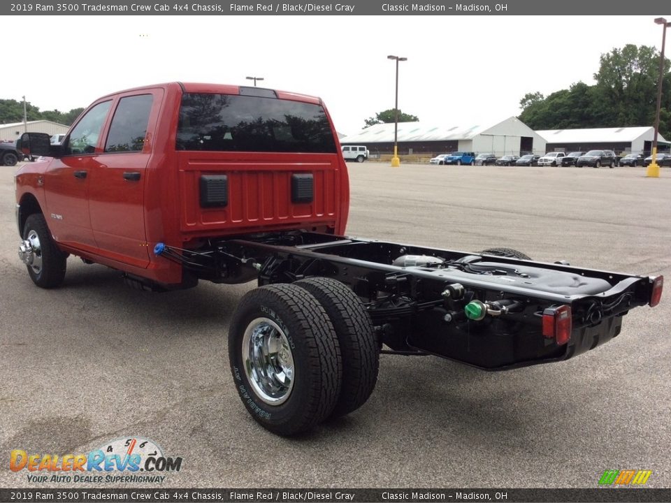 2019 Ram 3500 Tradesman Crew Cab 4x4 Chassis Flame Red / Black/Diesel Gray Photo #5