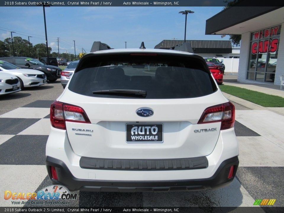 2018 Subaru Outback 2.5i Limited Crystal White Pearl / Ivory Photo #4