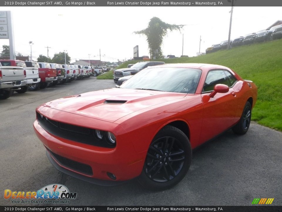 2019 Dodge Challenger SXT AWD Go Mango / Black Photo #1