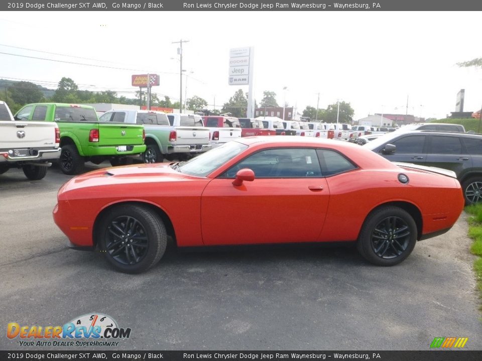 2019 Dodge Challenger SXT AWD Go Mango / Black Photo #2