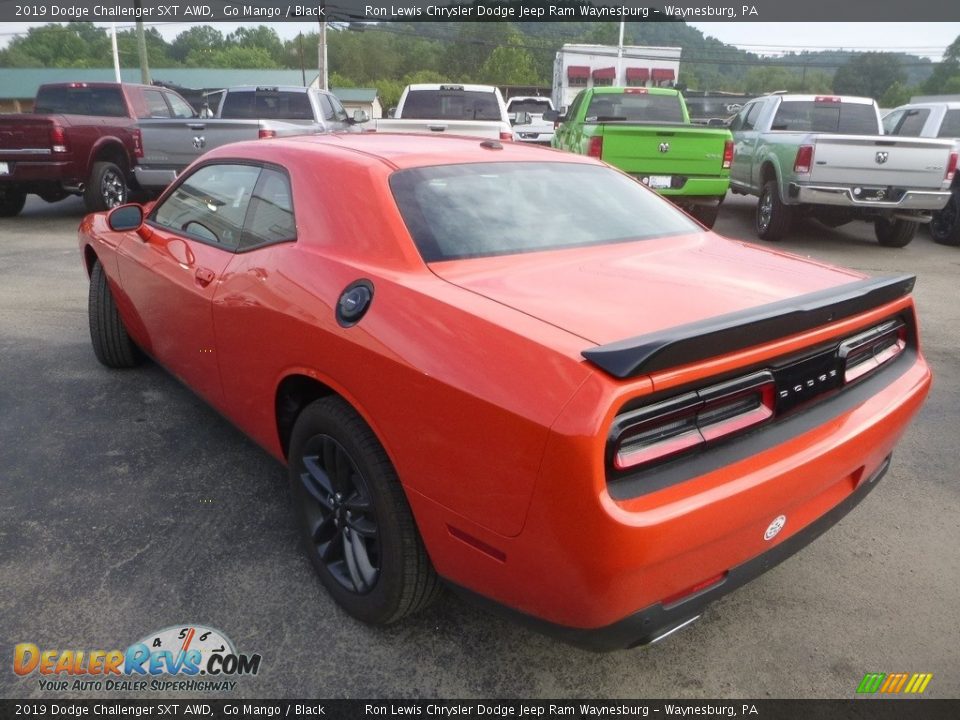 2019 Dodge Challenger SXT AWD Go Mango / Black Photo #3