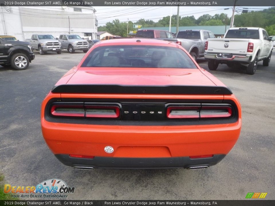 2019 Dodge Challenger SXT AWD Go Mango / Black Photo #4