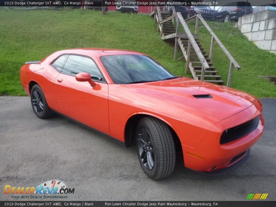 2019 Dodge Challenger SXT AWD Go Mango / Black Photo #7