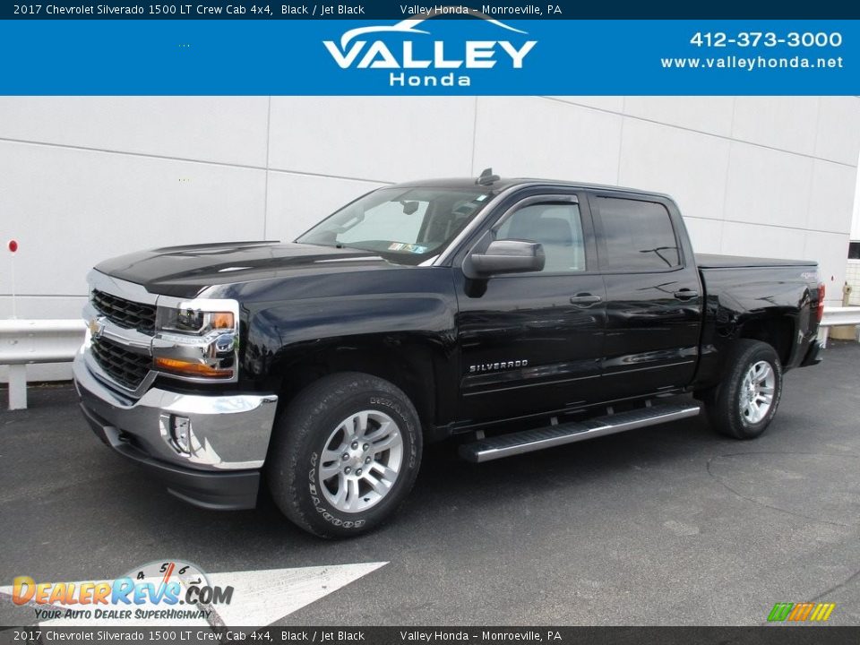 2017 Chevrolet Silverado 1500 LT Crew Cab 4x4 Black / Jet Black Photo #1