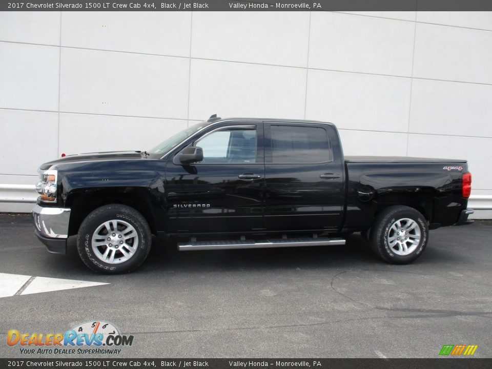 2017 Chevrolet Silverado 1500 LT Crew Cab 4x4 Black / Jet Black Photo #2