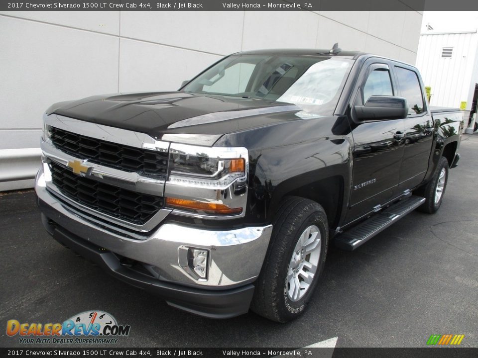 2017 Chevrolet Silverado 1500 LT Crew Cab 4x4 Black / Jet Black Photo #8