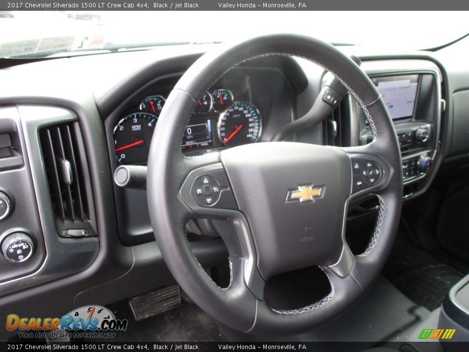 2017 Chevrolet Silverado 1500 LT Crew Cab 4x4 Black / Jet Black Photo #12
