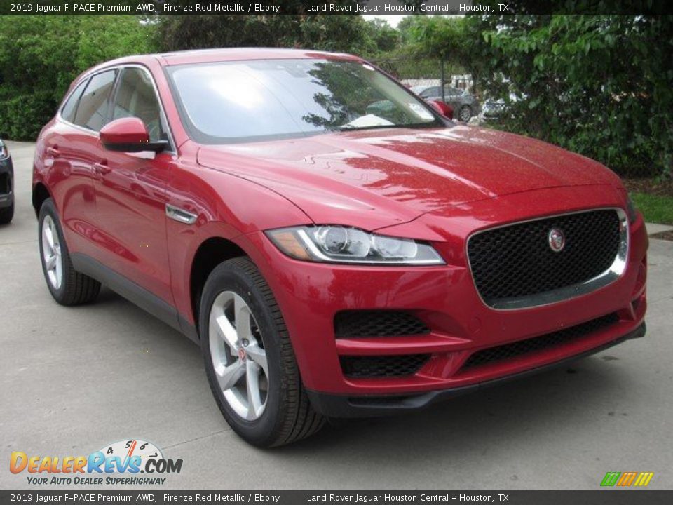 2019 Jaguar F-PACE Premium AWD Firenze Red Metallic / Ebony Photo #2