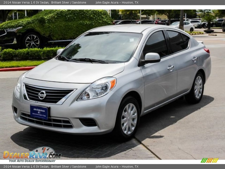 2014 Nissan Versa 1.6 SV Sedan Brilliant Silver / Sandstone Photo #3