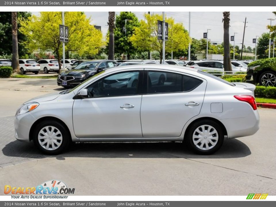 2014 Nissan Versa 1.6 SV Sedan Brilliant Silver / Sandstone Photo #4